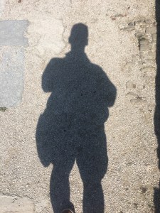 The sun came out, and now this guy is following me everywhere