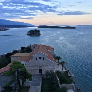 View from bell tower in Rab