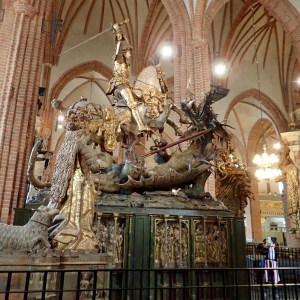 St. George slays the dragon @Storkyrkan